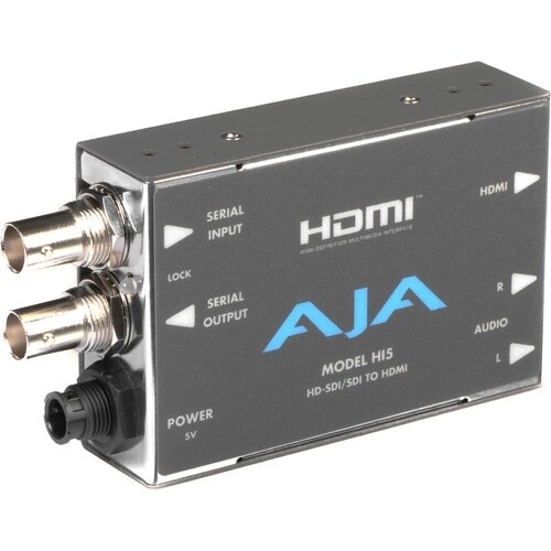 AJA Hi5 HD-SDI/SDI to HDMI Video and Audio Converter Mint Condition Pro Audio