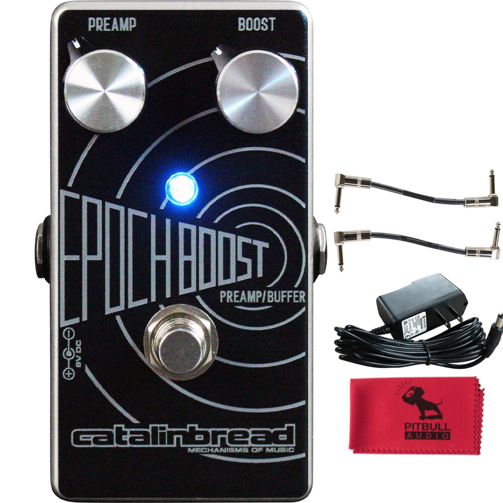 Catalinbread Epoch Analog Preamp Boost Pedal w/ Power Supply, Cables & Cloth