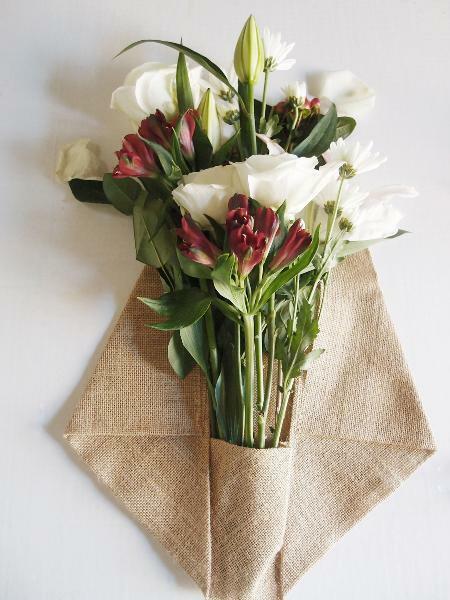 Burlap Bouquets 14" Open x 20-3/4" High (10 Pack)