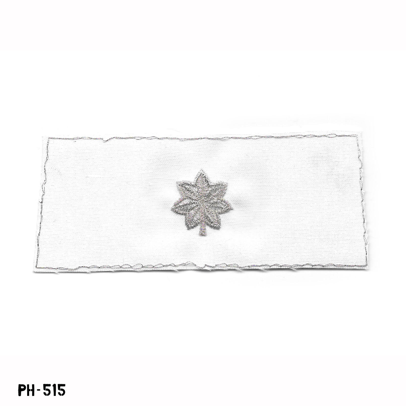 Lieutenant Colonel Oak Leaf Insignia Patch ~ White ~ New ~ Gemsco USA