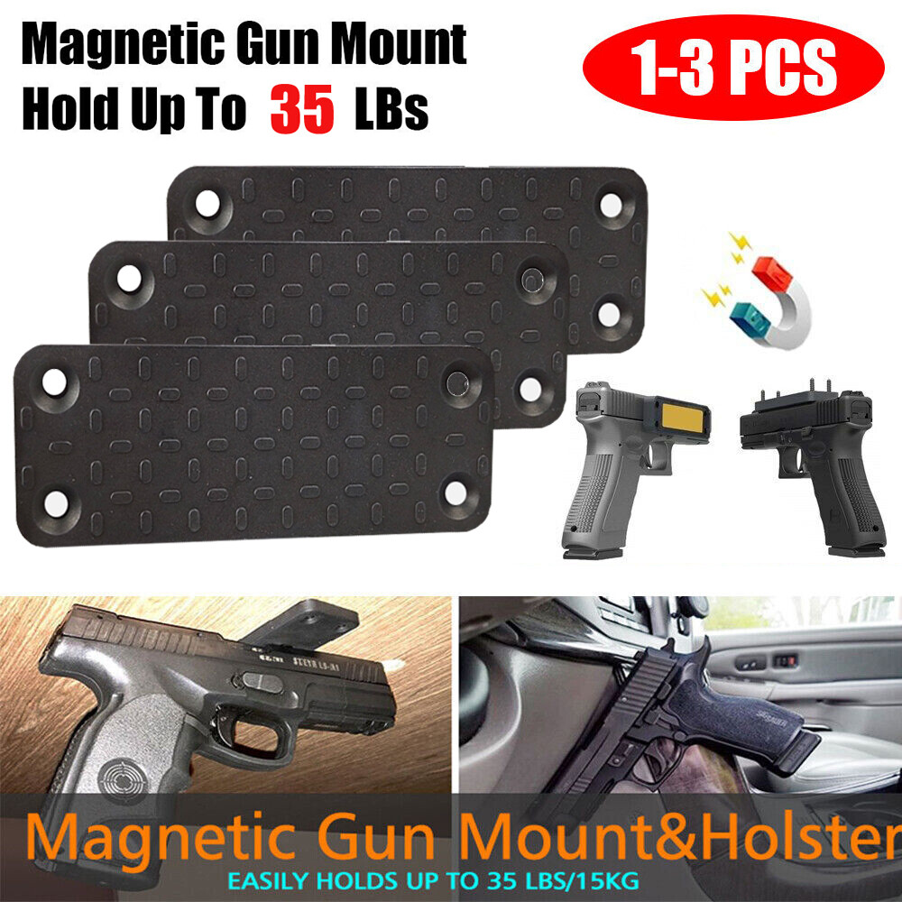 USA FREE SHIPPING 35LB Gun Magnet Mount Concealed Pistol Holster Car Desk Bed