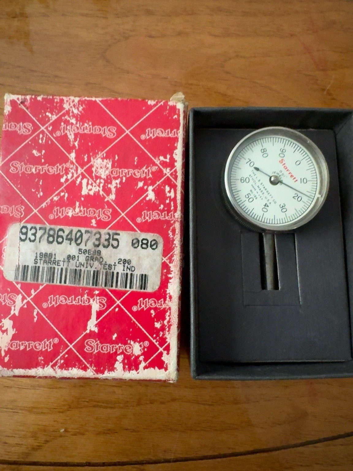 STARRETT NO. 196 JEWELED UNIVERSAL BACK PLUNGER DIAL INDICATOR PARTS OR REPAIR