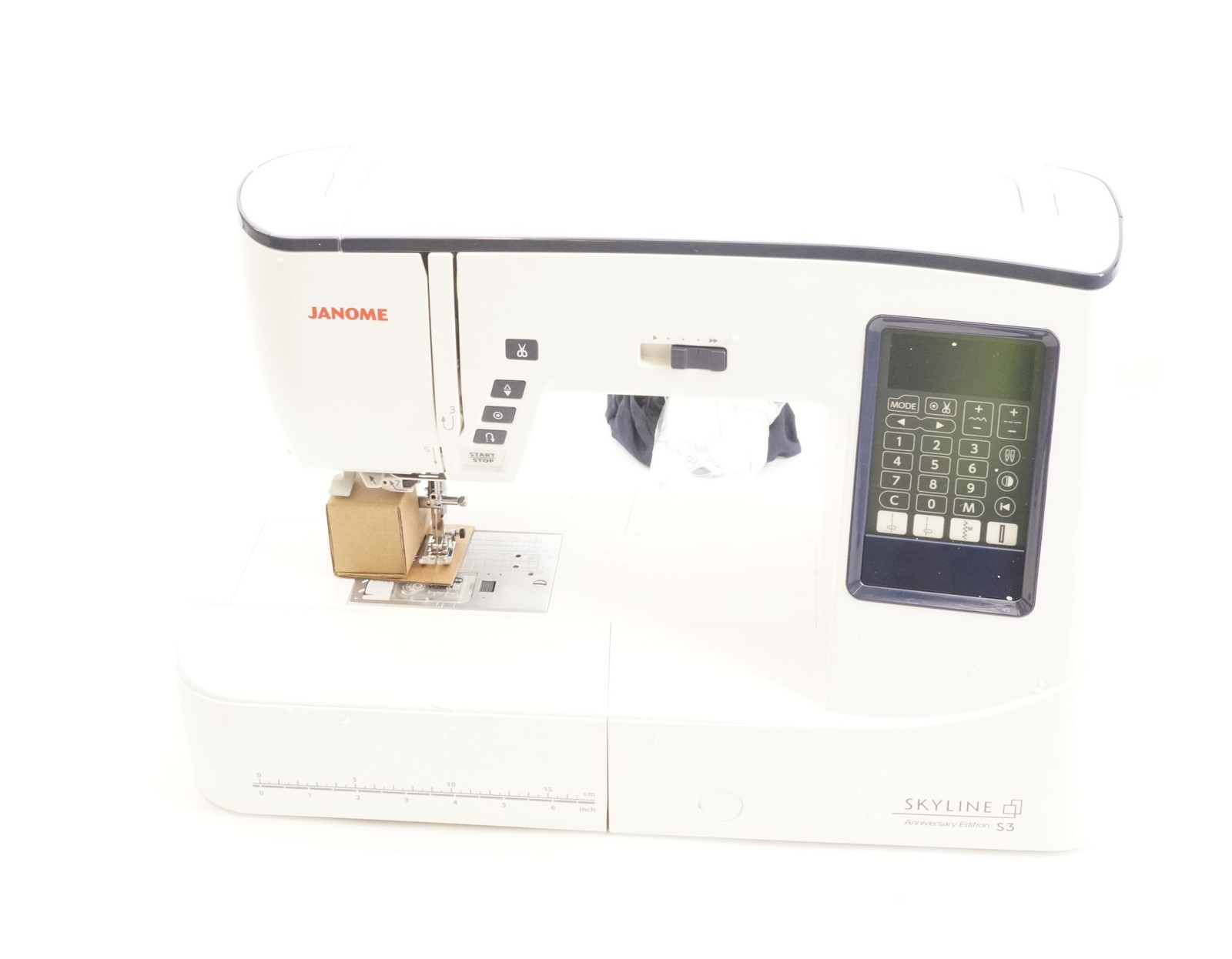 Janome Skyline S3 Anniversary Edition Sewing Machine (White)