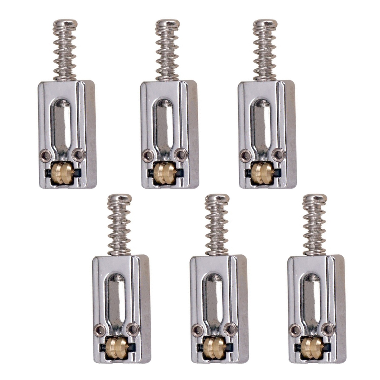 6Pack Upgrade Metal Roller Guitar Saddle Bridge String Saddles For E-Guitar H