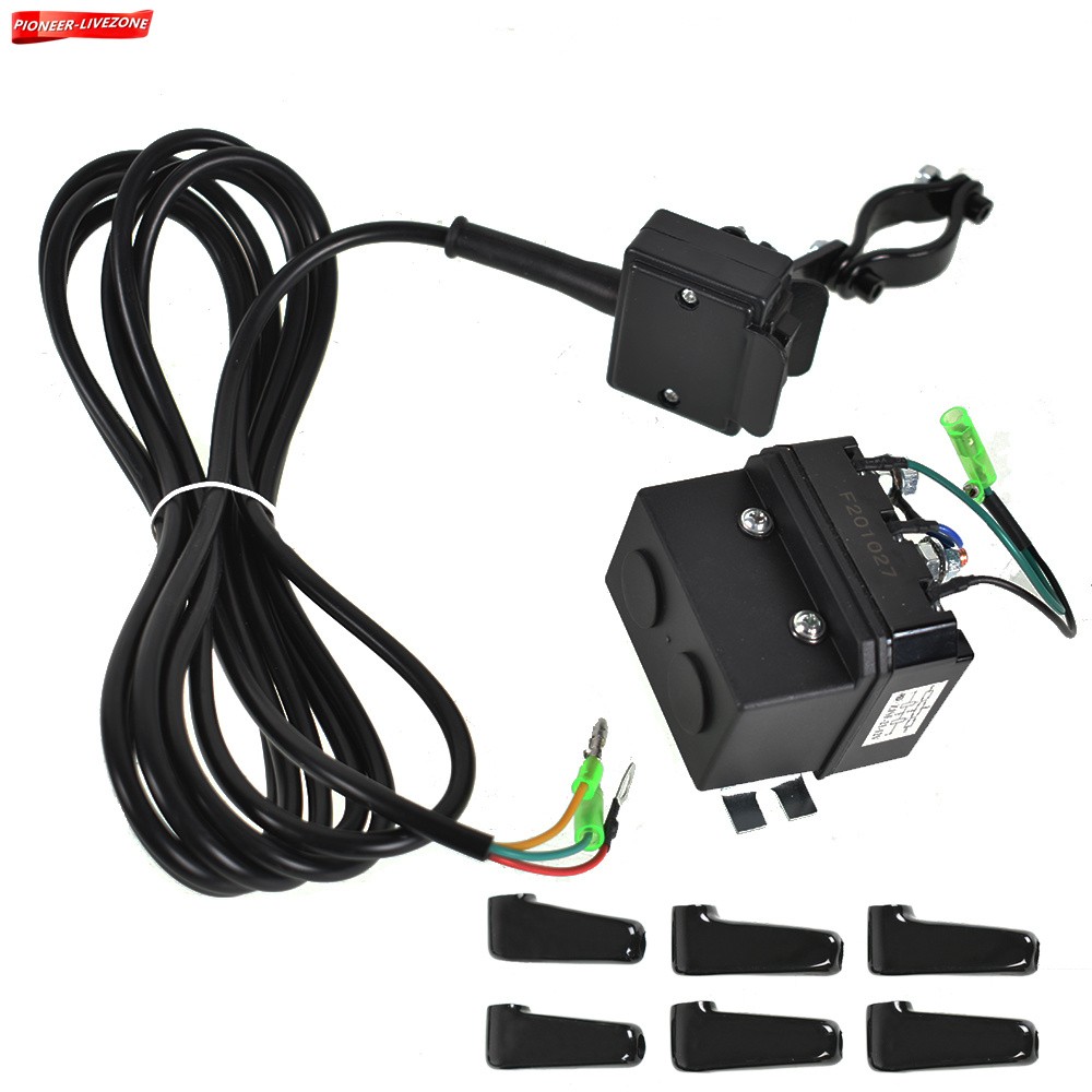 NEW 12V Solenoid Relay Contactor and Winch Rocker Thumb Switch Combo Set for ATV