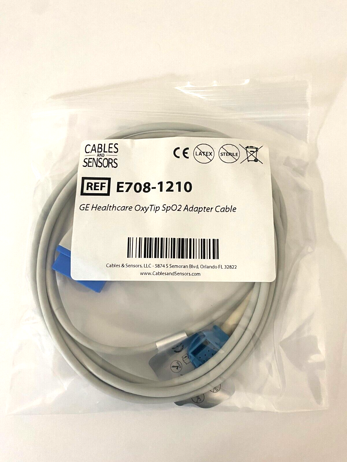 GE OxyTip SpO2 Adapter Cable E708-1210 OEM NEW