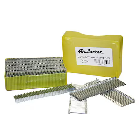 AIR LOCKER CN10AL Collated T-Nail, 1 in L, 14 ga, Galvanized, 1000 PK