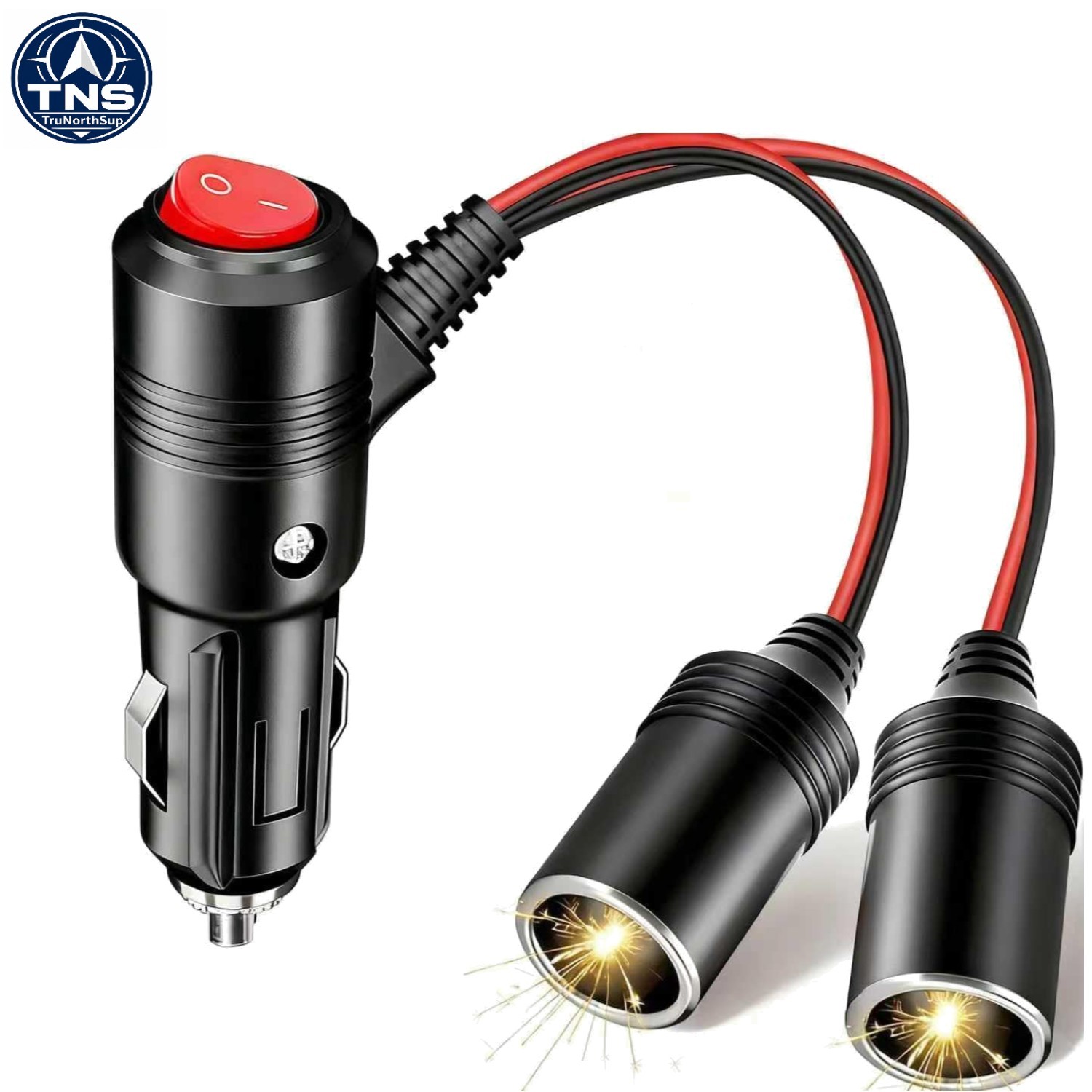 Car Cigarette Lighter Splitter Adapter 12V 24V Dual Ports Fast Charging Off S...