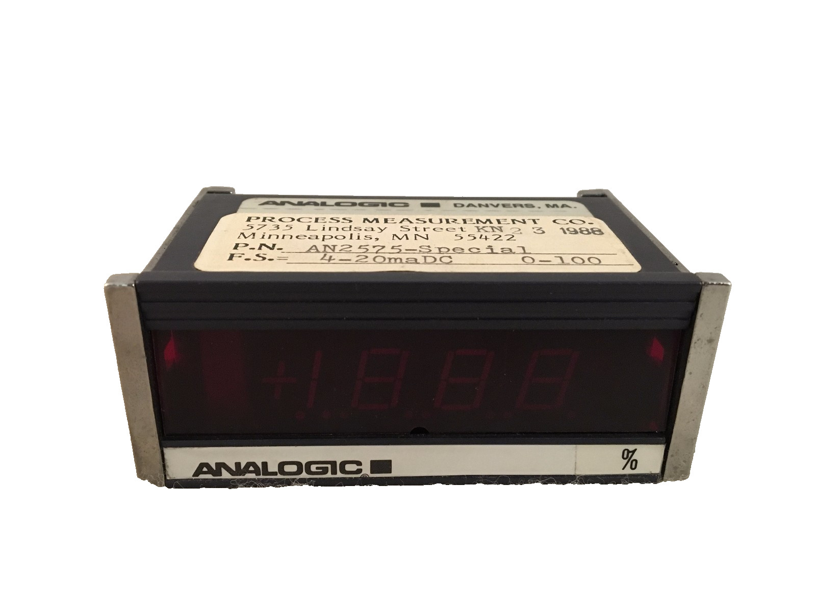 Analogic AN2575 Special Digital Panel Instrument 5VDC 4-20maDC 0-100
