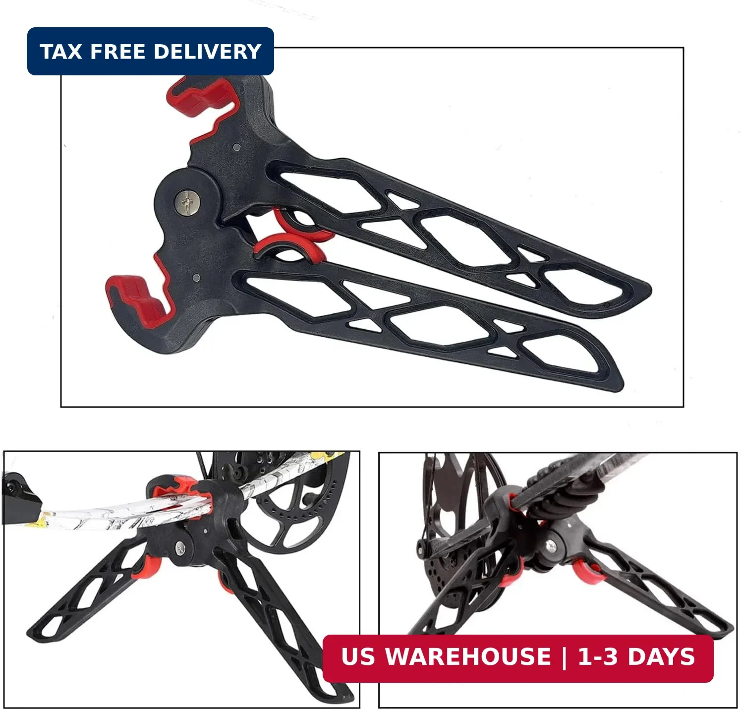 Archery Bow Stand Folding Compound Bow Stands Bow Jack Limbs Clamp Kickstand Gro