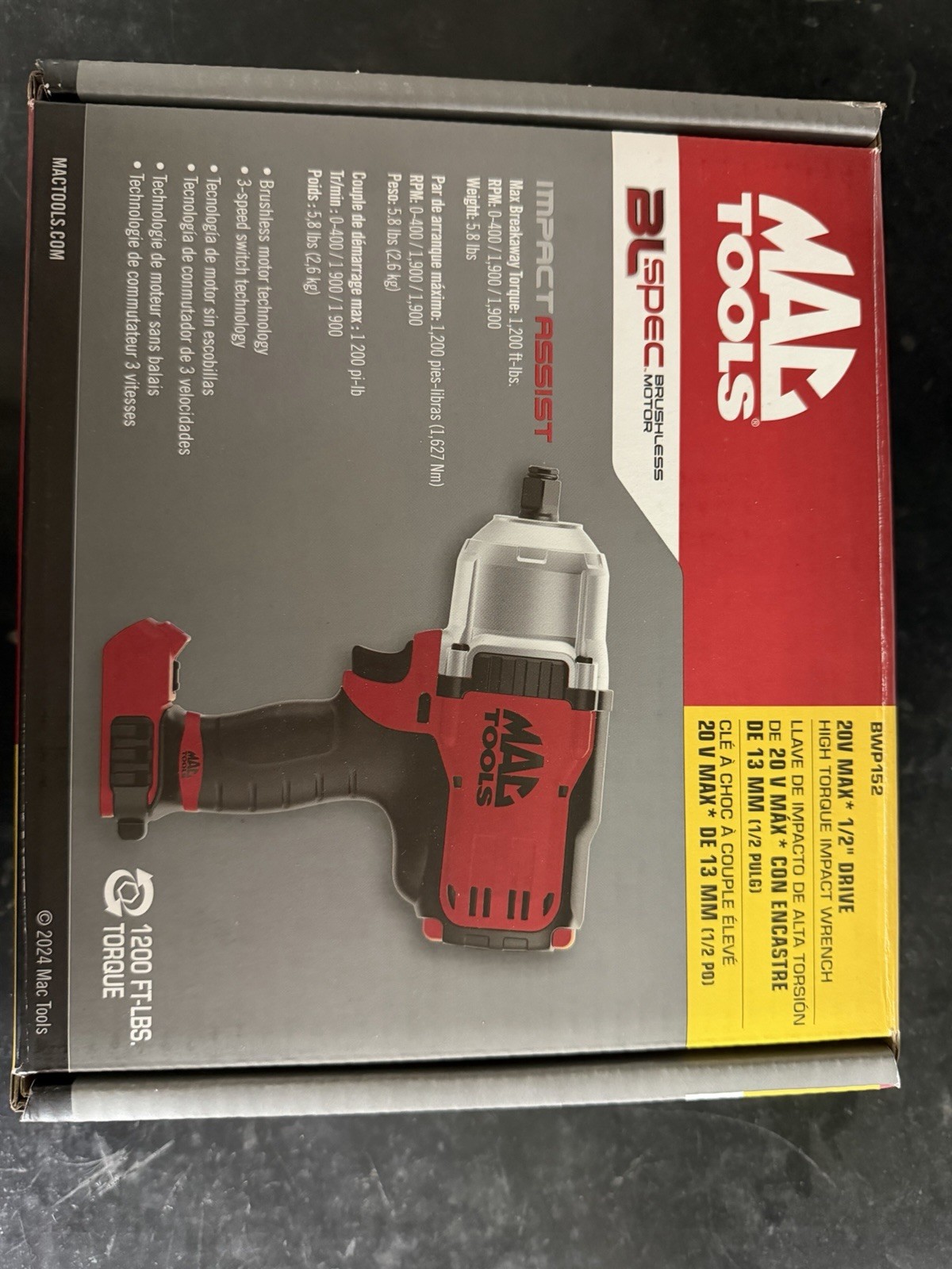 BRAND NEW MAC Tools 20V MAX Brushless Cordless Power Tool Set w/ LED Worklight