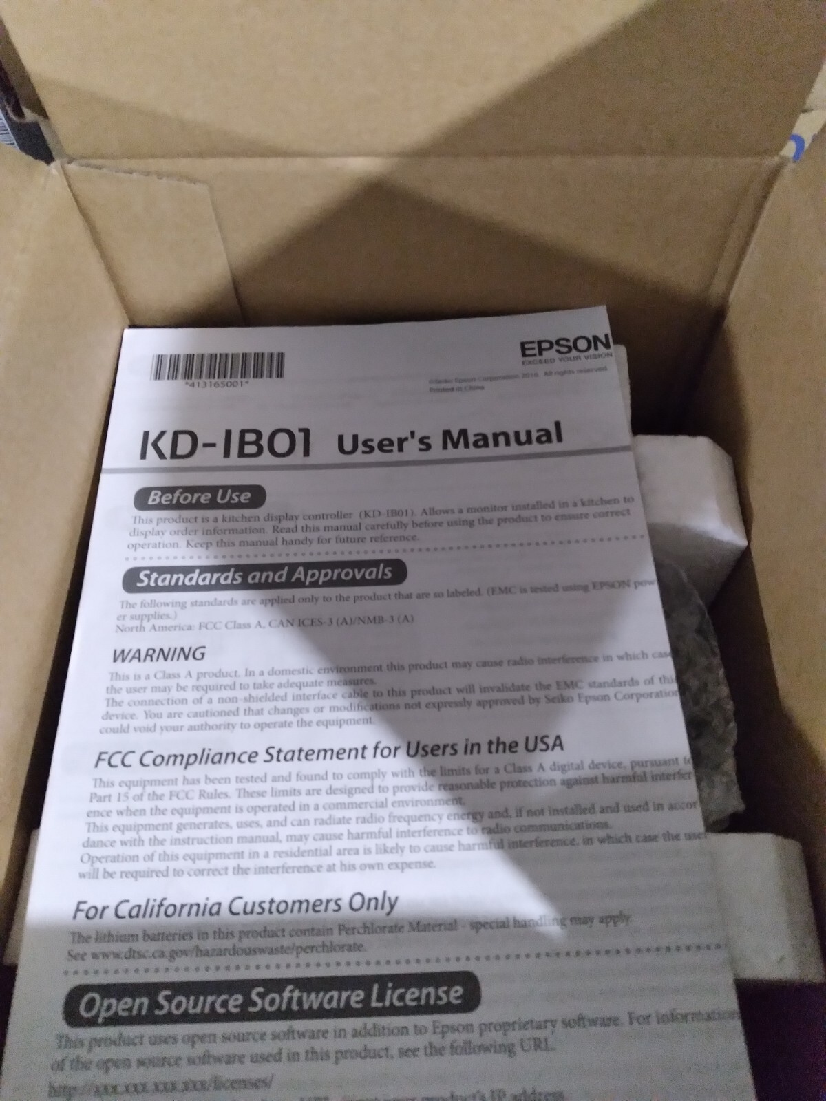 Epson KD-IB01-701 Interface Kitchen Display System-C32C824701