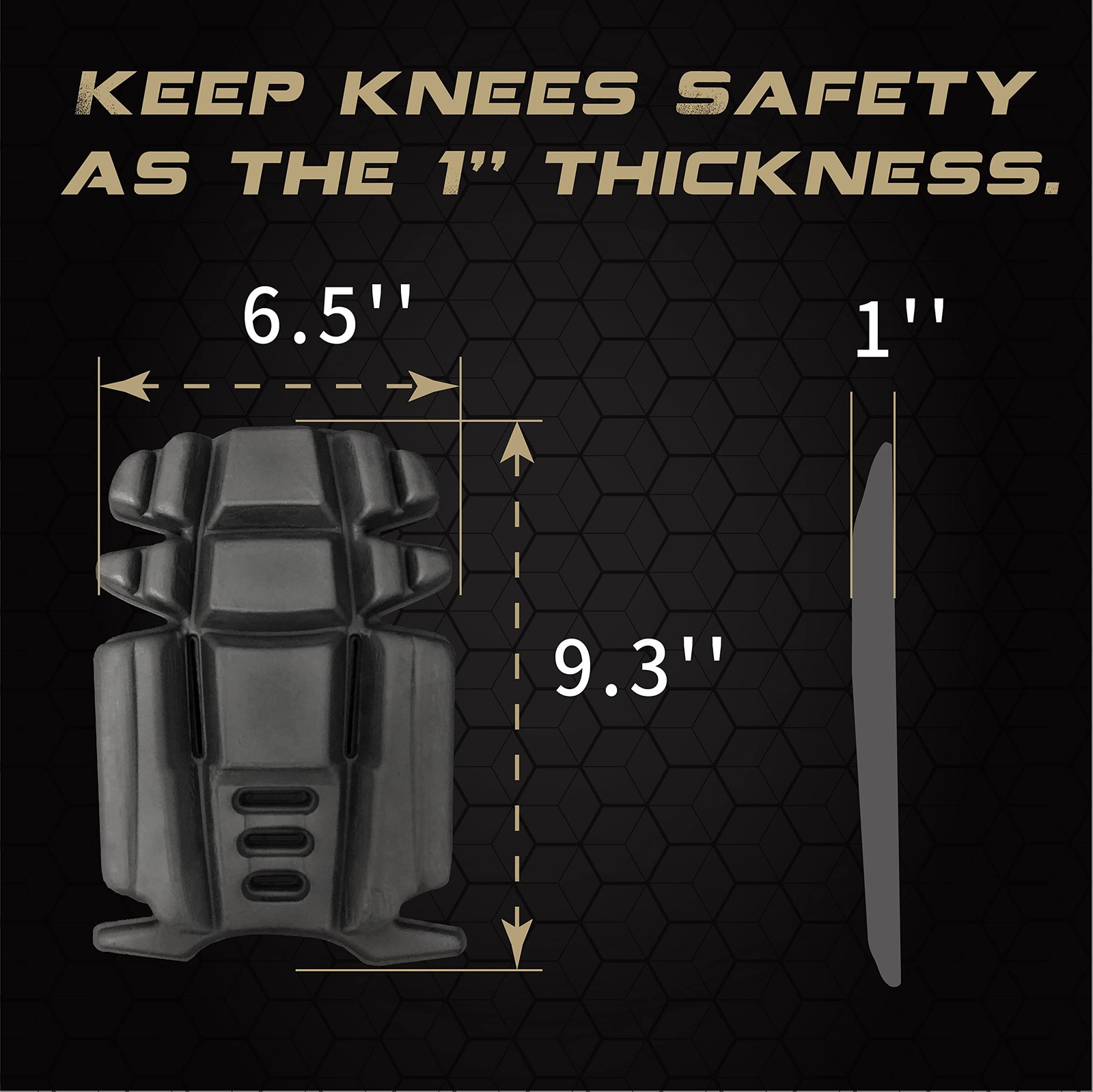 Hmyl Easy Knee Pad Inserts for Work Pants, Uniforms, and Tactical Pants, Brea...