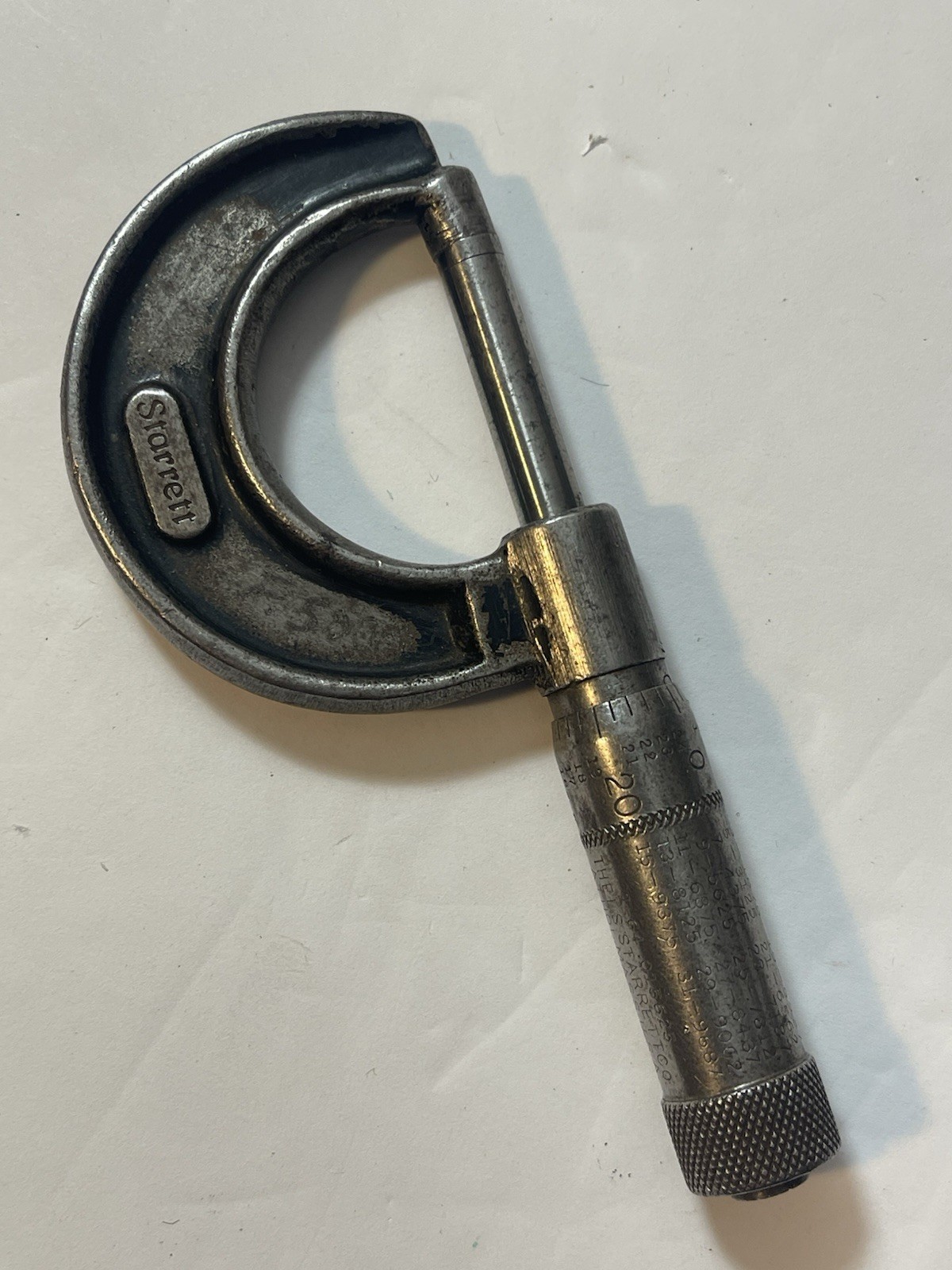 Vintage STARRETT No. 436 - 1 INCH OUTSIDE MICROMETER