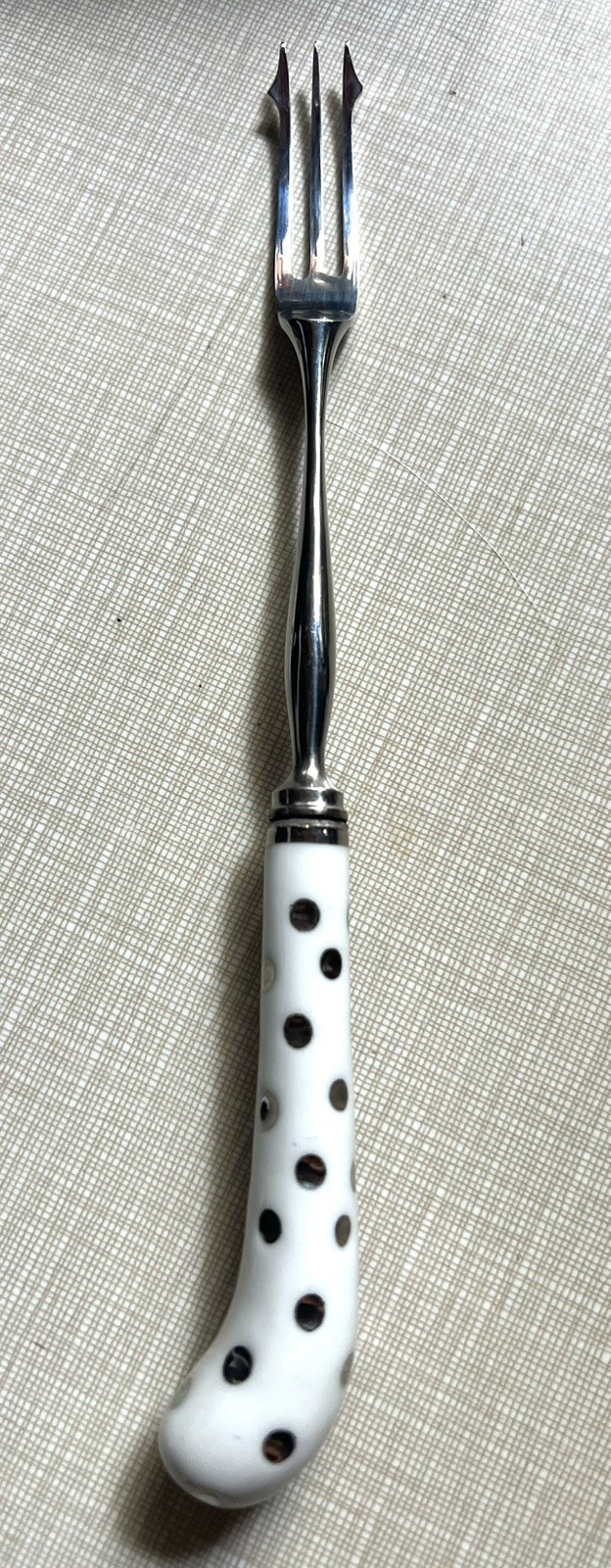Stainless Steel Polka Dot Fork Sheffield England 8.5”