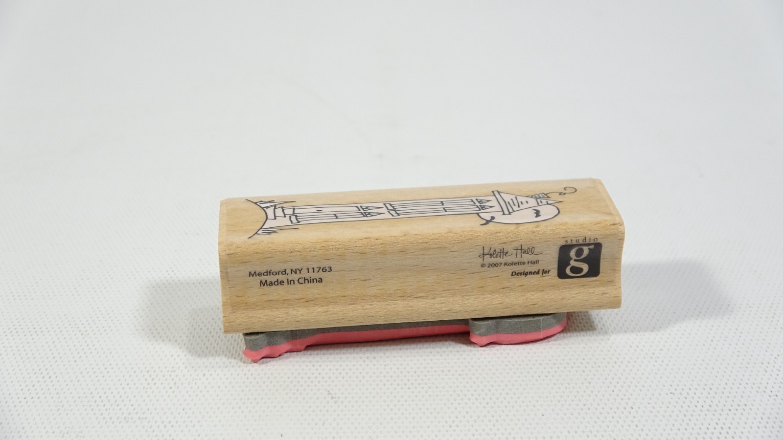 2007 Hampton Art Kolette Hall Vertical Haunted House Rubber Stamp