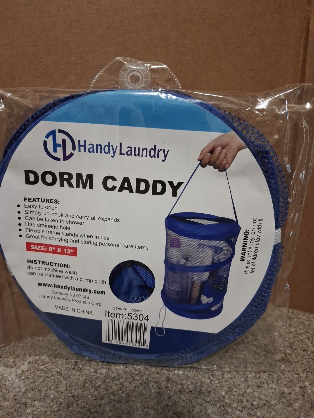 HandyLaundry Dorm Caddy size 8' x 12" Blue