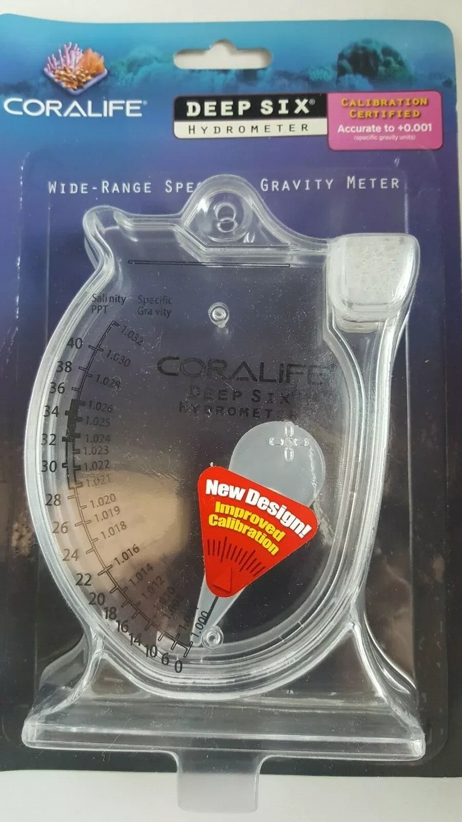 Coralife Deep Six Aquarium Salt Water Hydrometer-#08103