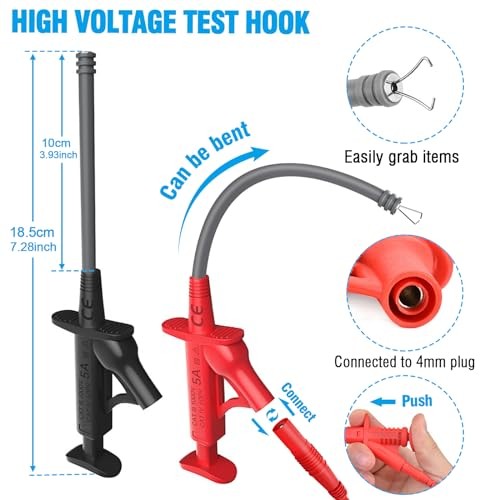 25PCS Multimeter Test Leads Kit, Test Leads Set with Replaceable Test Kit-1