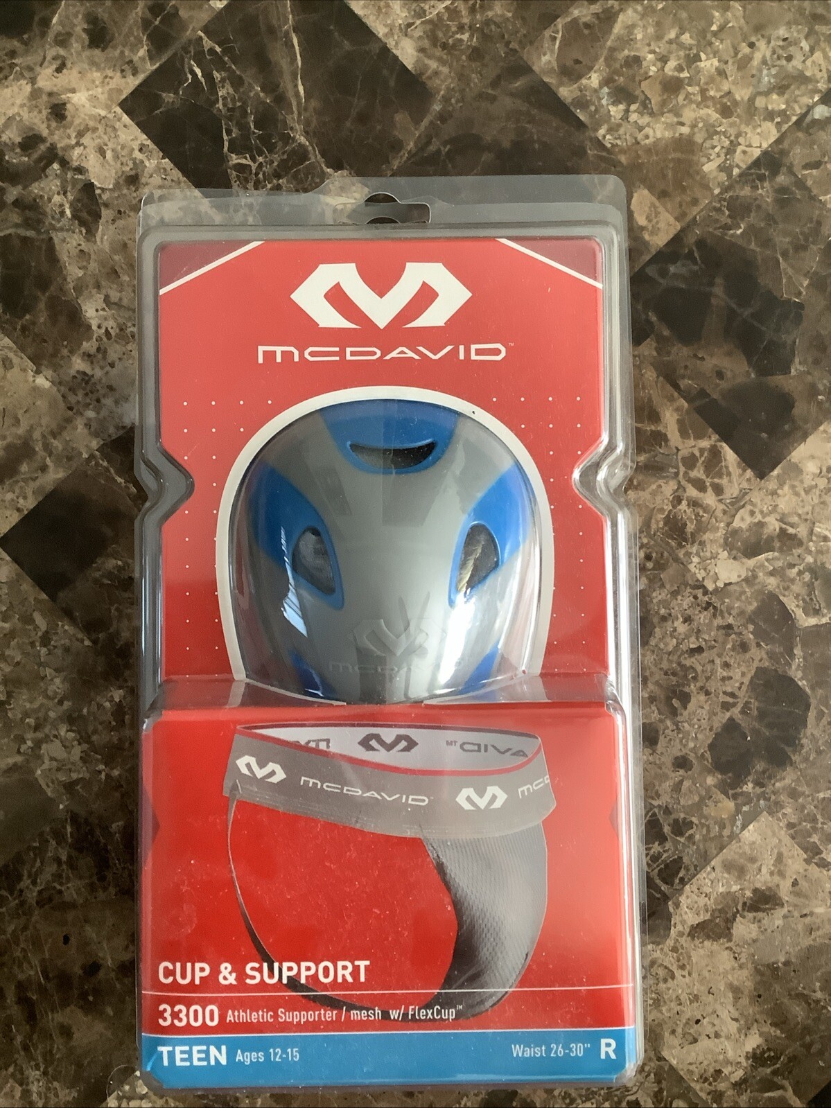 McDavid Athletic Flex Cup Supporter Mesh Waist 26-30 R Teen Age 12-15 Sports