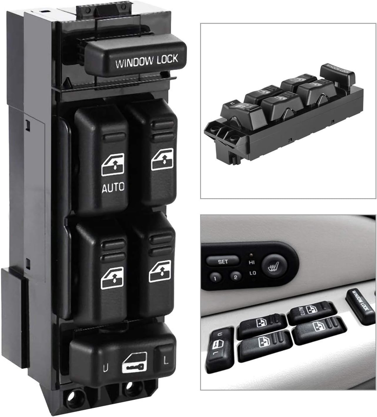 19259961 Power Window Switch Front Driver Side Compatible for 2000-2002 Chevy Si