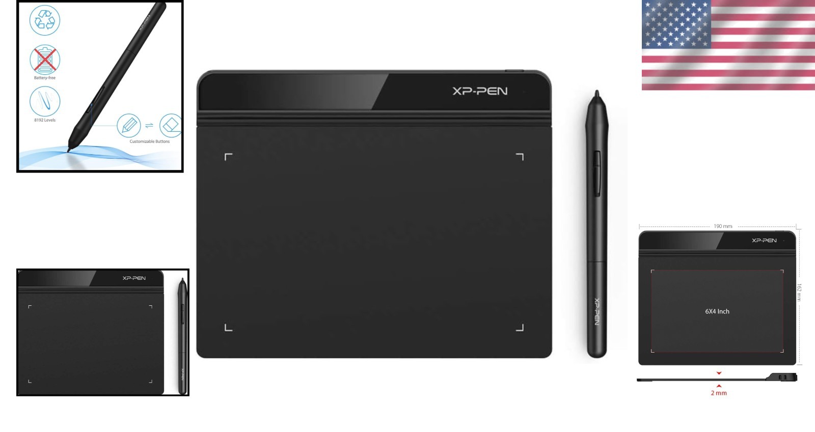 Slim XPPen Star Graphics Tablet 6x4 - Perfect for Remote Learning & Creativity
