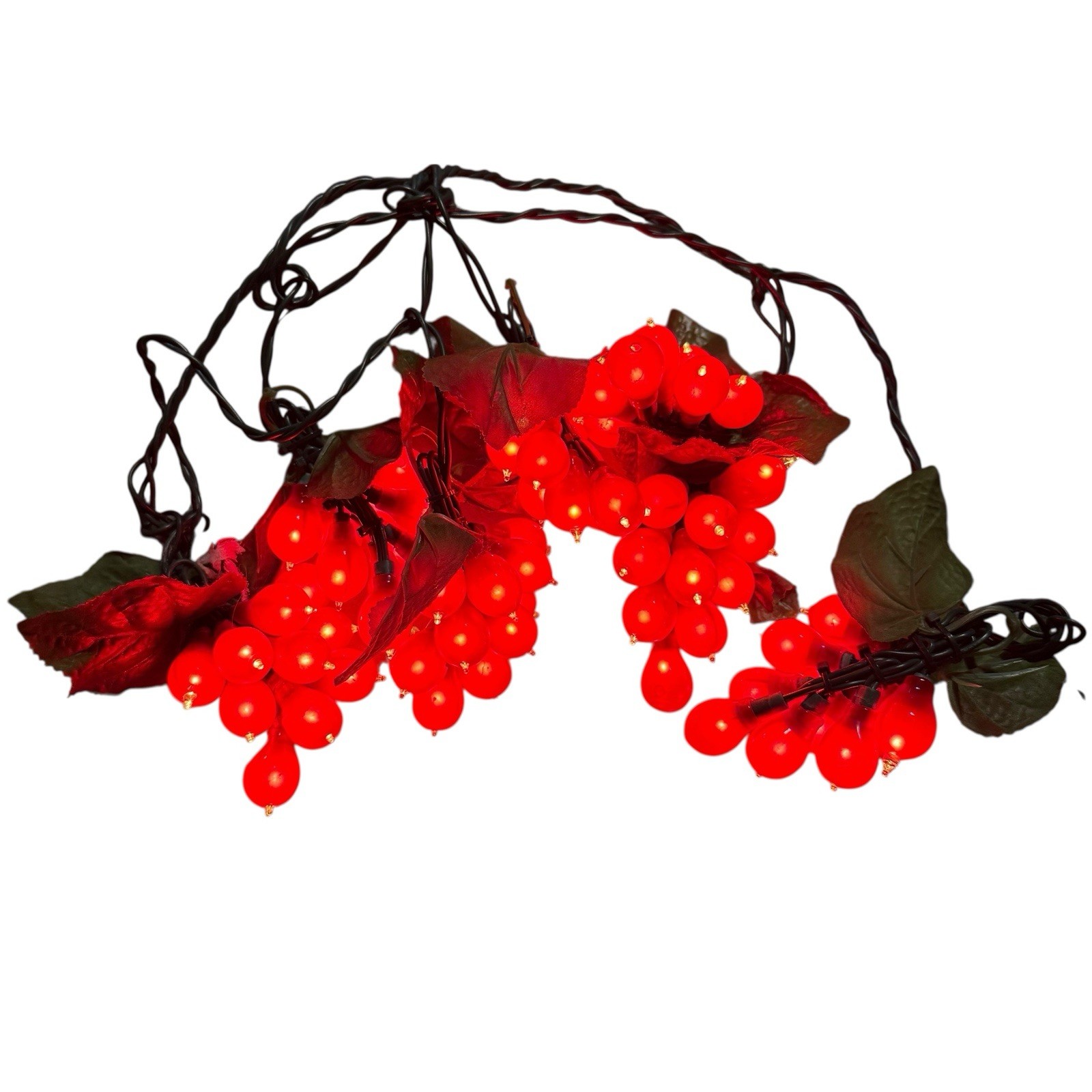 Grape Cluster String Lights Red Grapes
