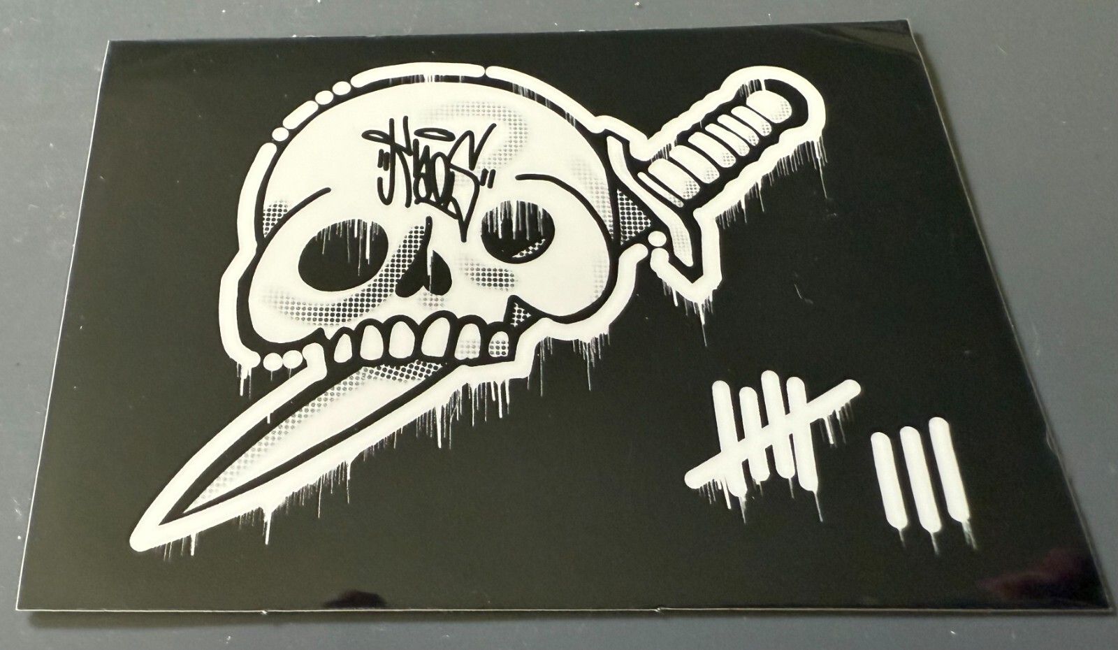 Unkwn8 "Dagger Skull" Sticker