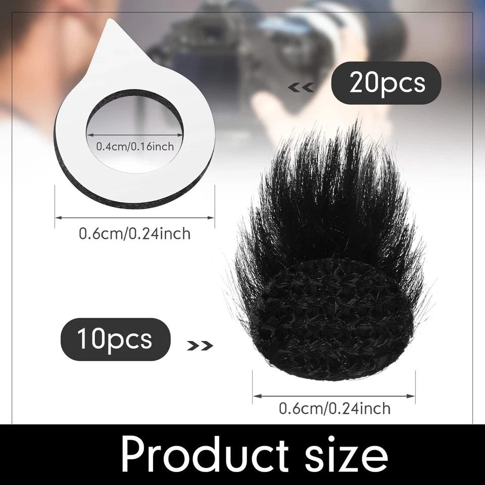 10 Pcs Camera Mic Windscreen Wind Muff Built in Microphone Camera Mic Muff C...