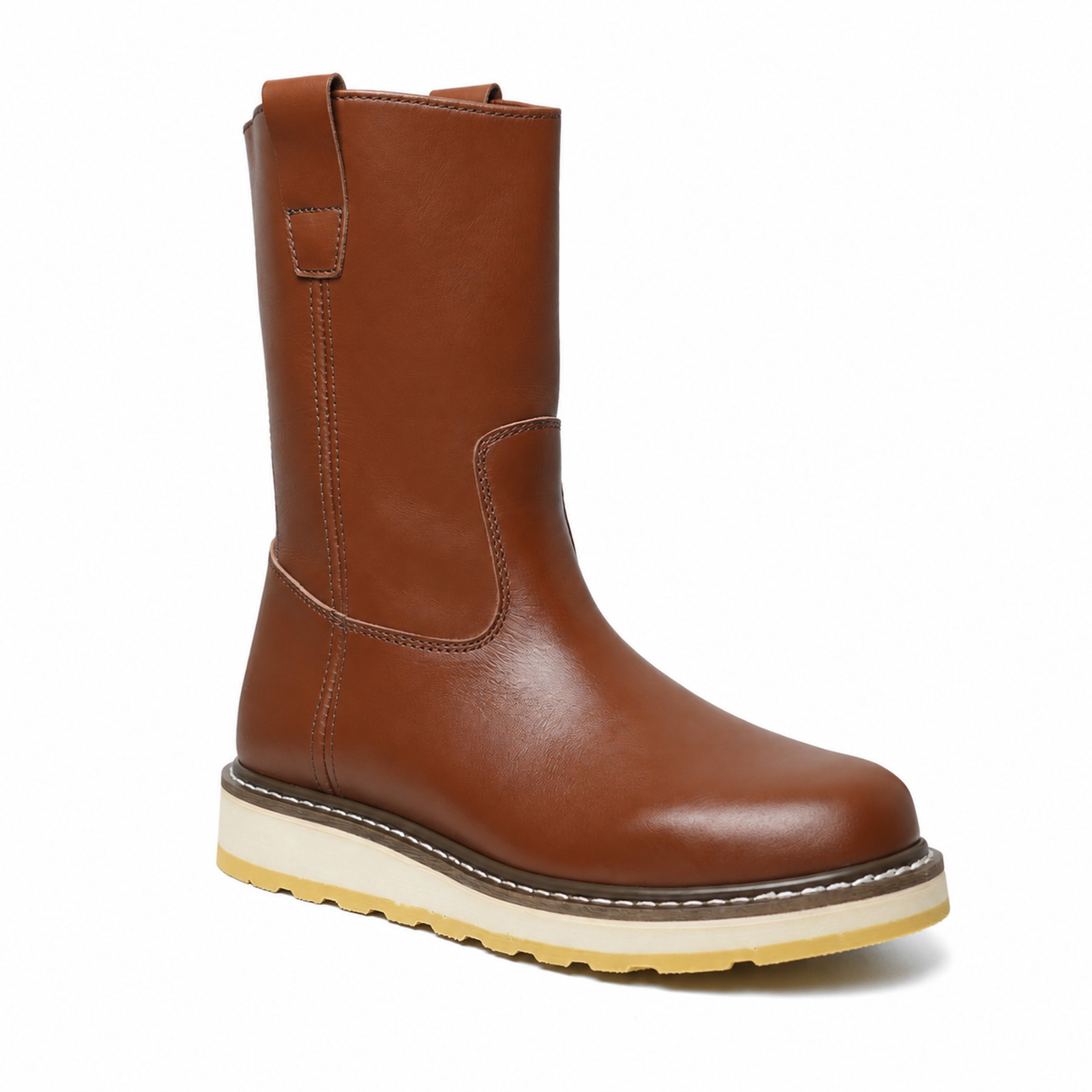 HANDMEN Soft Toe EH WR Mens Work Boots, Non-Slip Dual Density PU Sole 86-984