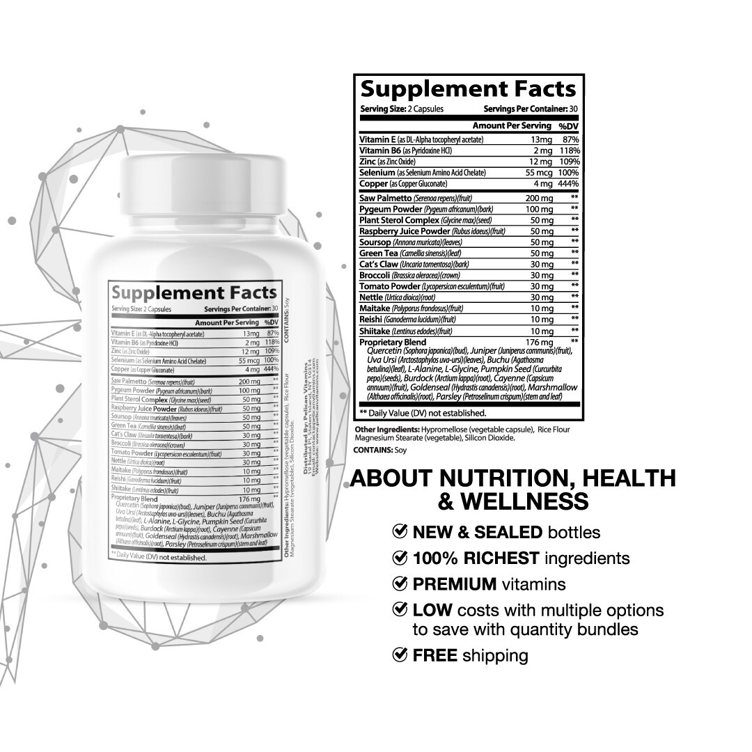 UrinoFix- Support Supplement for Men - Urinary & Bladder Health-2 Bottles