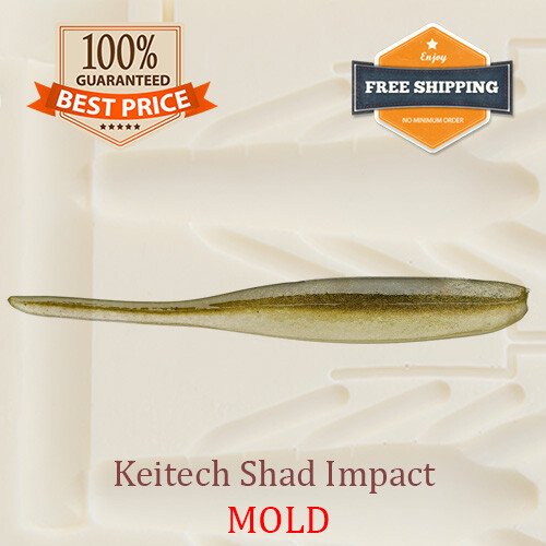 Keitech Shad Impact Worm Bait Mold Mould Fishing Soft Plastic Lure 50-100 mm