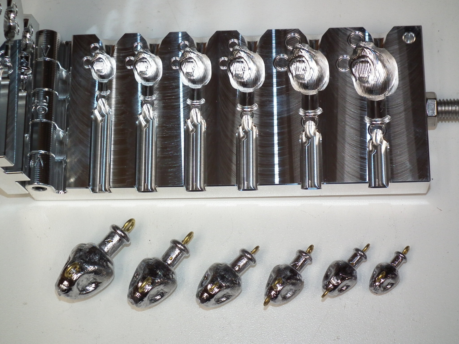 Saltwater Bullhead Mojo mold 1/2,3/4,1,1.5,2,3oz CNC Aluminum USA 3RD