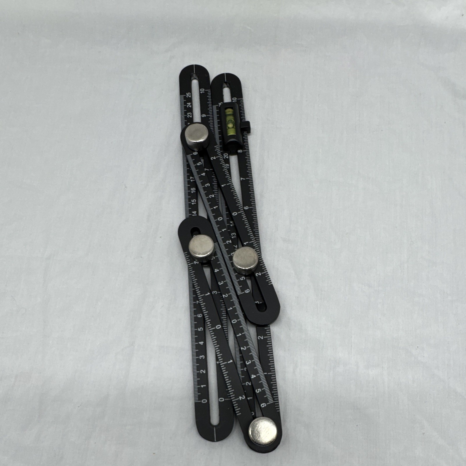 Adjustable Folding Multi-Angle Measuring Ruler w/ Built-in Level
