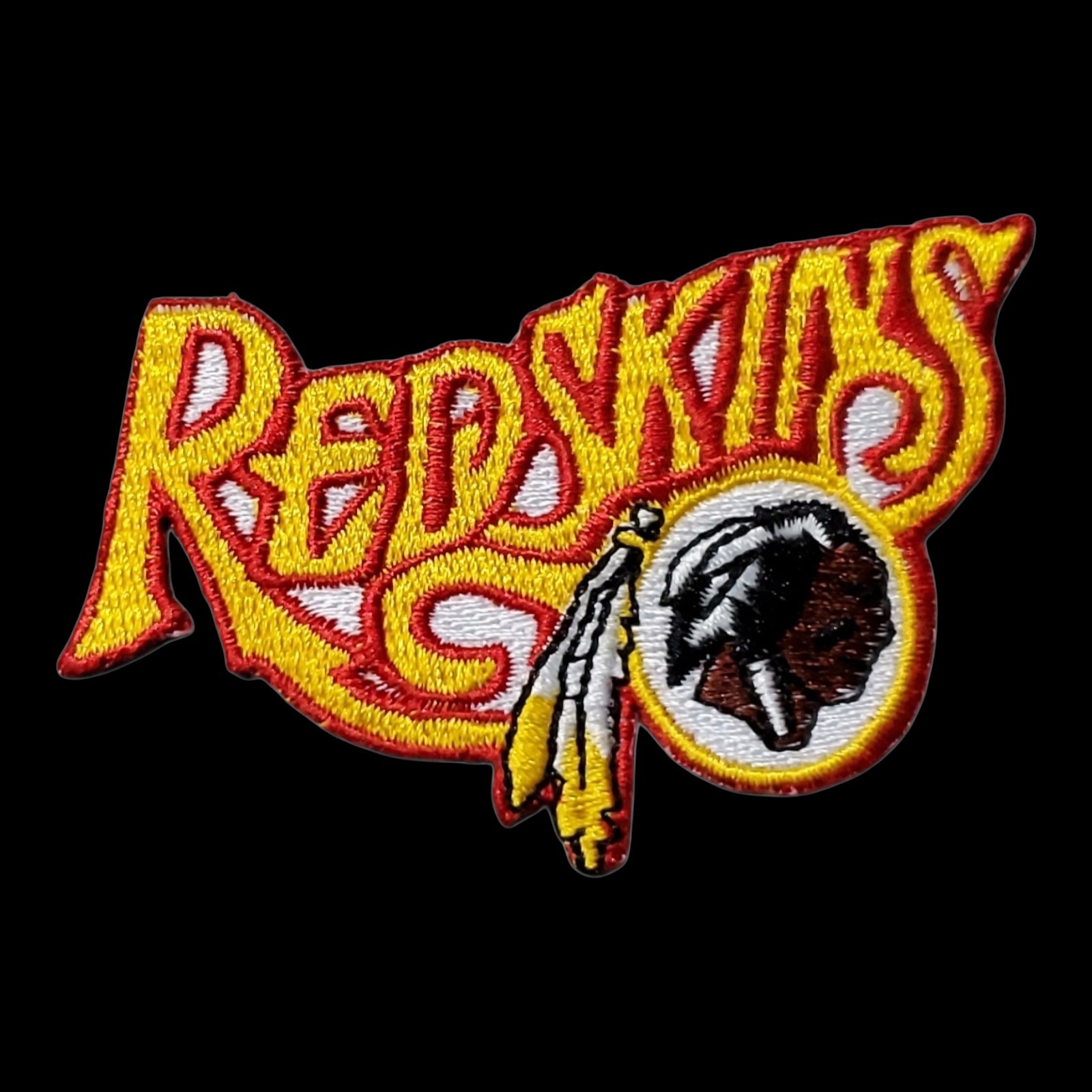 Washington Redskins Vintage Style Script Patch. Embroidered. Iron On. 3"x2"