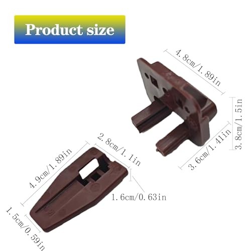 Kenlin Drawer Slide Guide Glide Replacement 10 Sets Brown