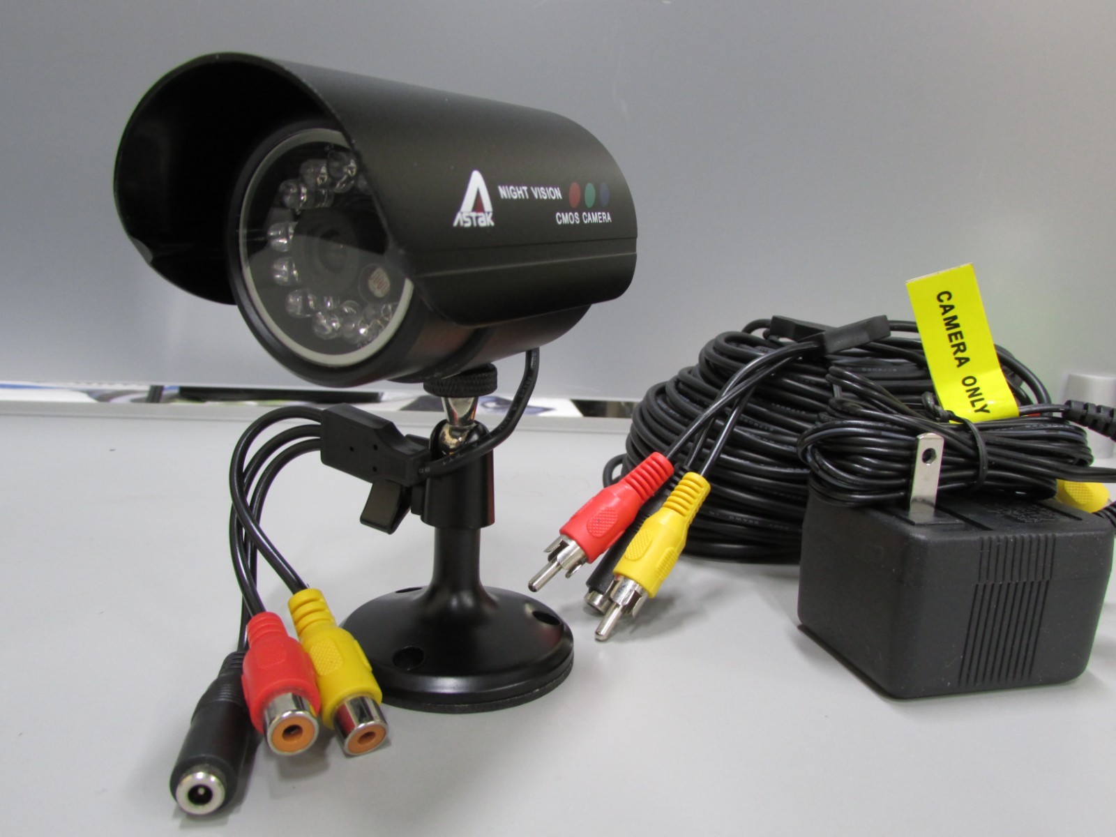 Wired Surveillance mini Color Camera + 100FT Cable + Power Supply Complete Set