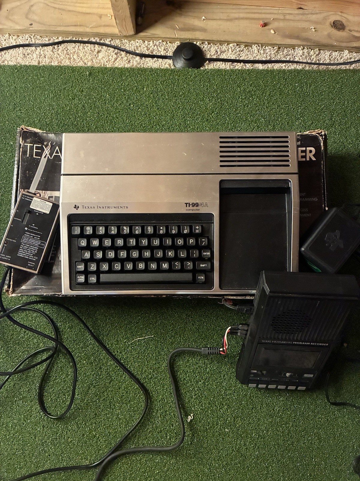 Texas Instruments TI-99/4A Vintage Home Computer w/ Program Recorder & Modulator