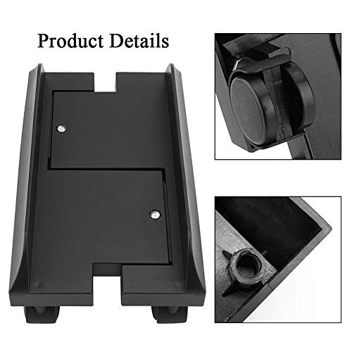 Universal ABS PC Computer Tower Stand Holder, Adjustable Width, Rolling Caster