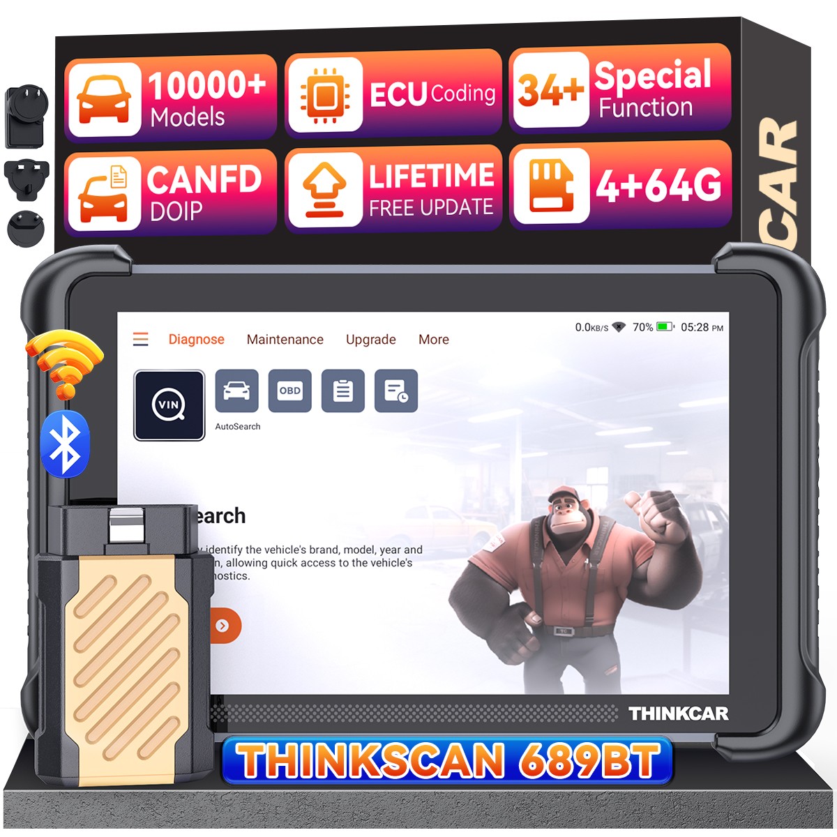ThinkScan 689BT OBD2 Scanner Auto Diagnostic Scan Tool Bidirectional 2026 USA