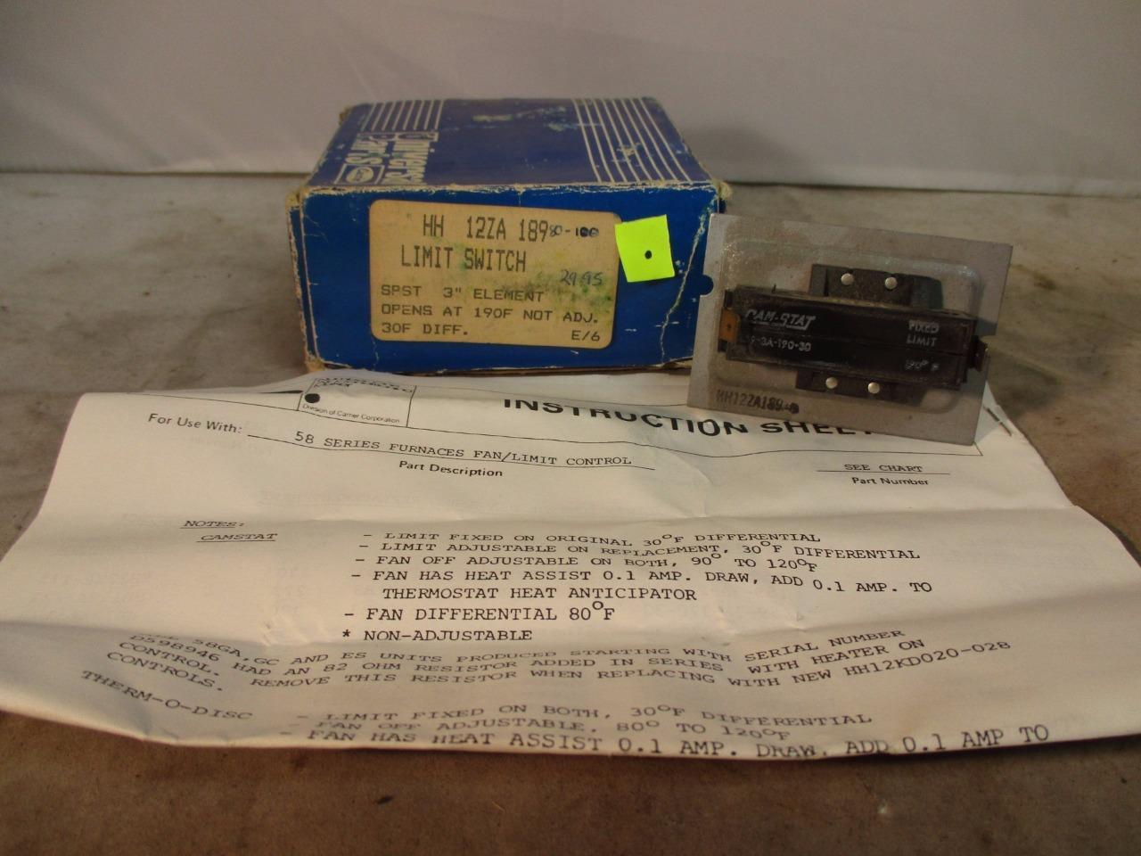 Carrier 3" Limit Switch HH12ZA189