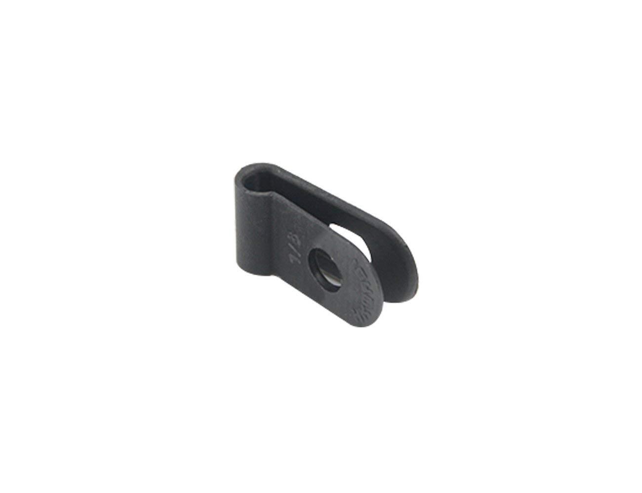 200 Pcs 1/8" Nylon Cable Clips Assortment Rtype Cable Clip Kit Black Plastic Wir