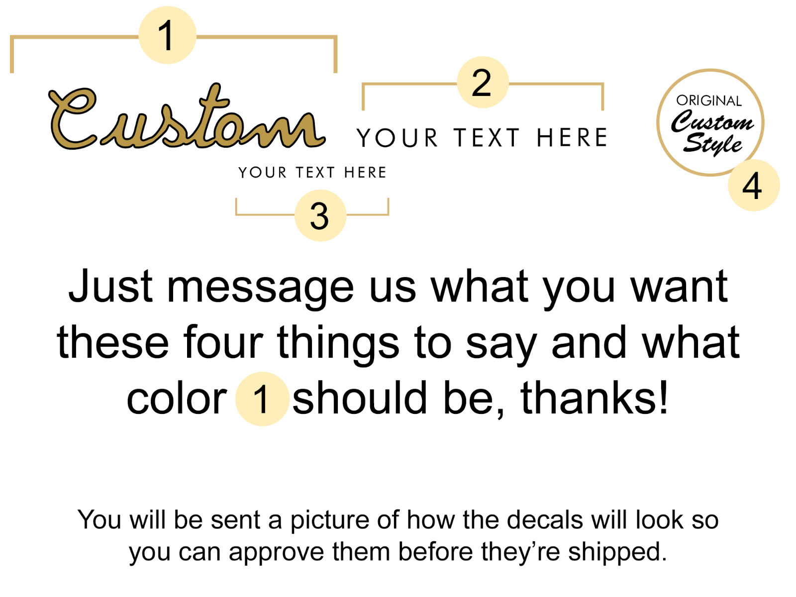 Custom Vintage Spaghetti Guitar Headstock Waterslide Decals