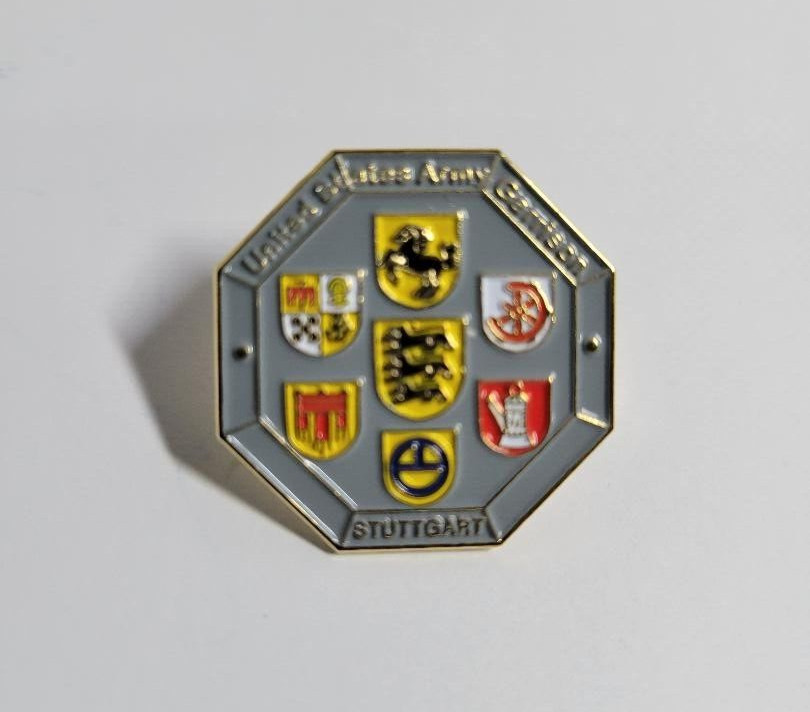 United States Army Garrison Stuttgart Lapel Pin Pinback B2G1 Free See Descrip.