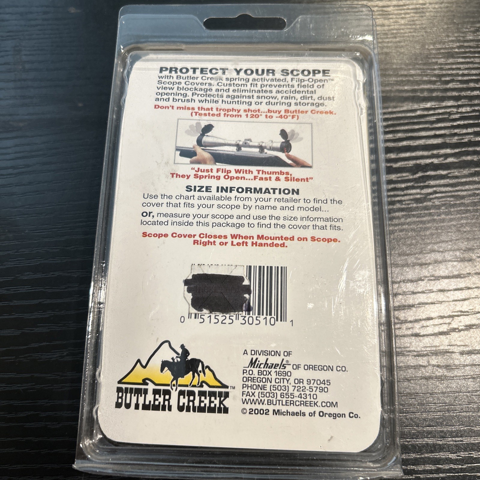 Butler Creek 51 OBJ Flip Open Scope Cover - 30510