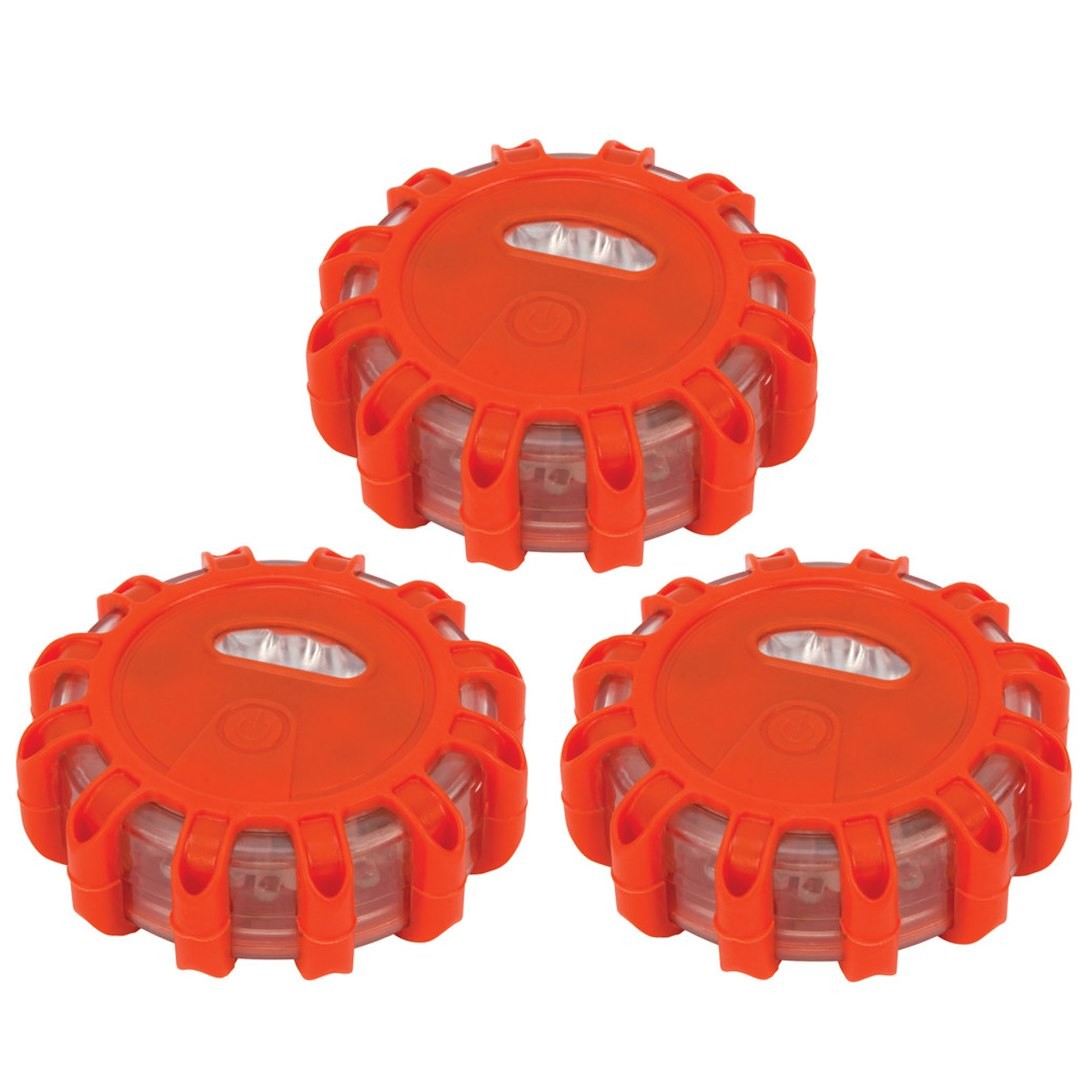 LED Road Flare Kit |Magnetic Back 5 LightPatterns | AlkalineBattery Operated