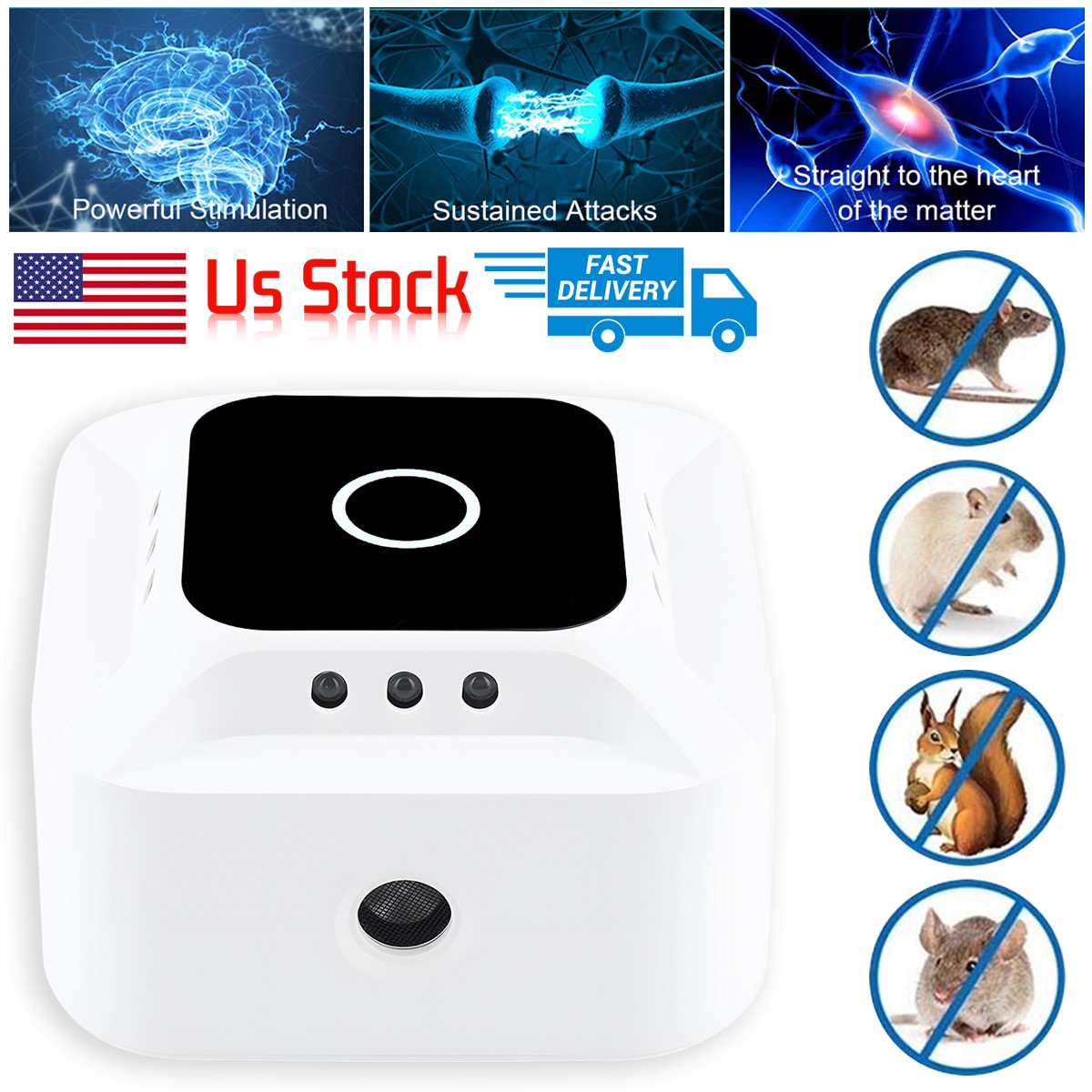 2025 Rodent Repellent Mouse Repellent Indoor Ultrasonic Pest Repeller Plug in