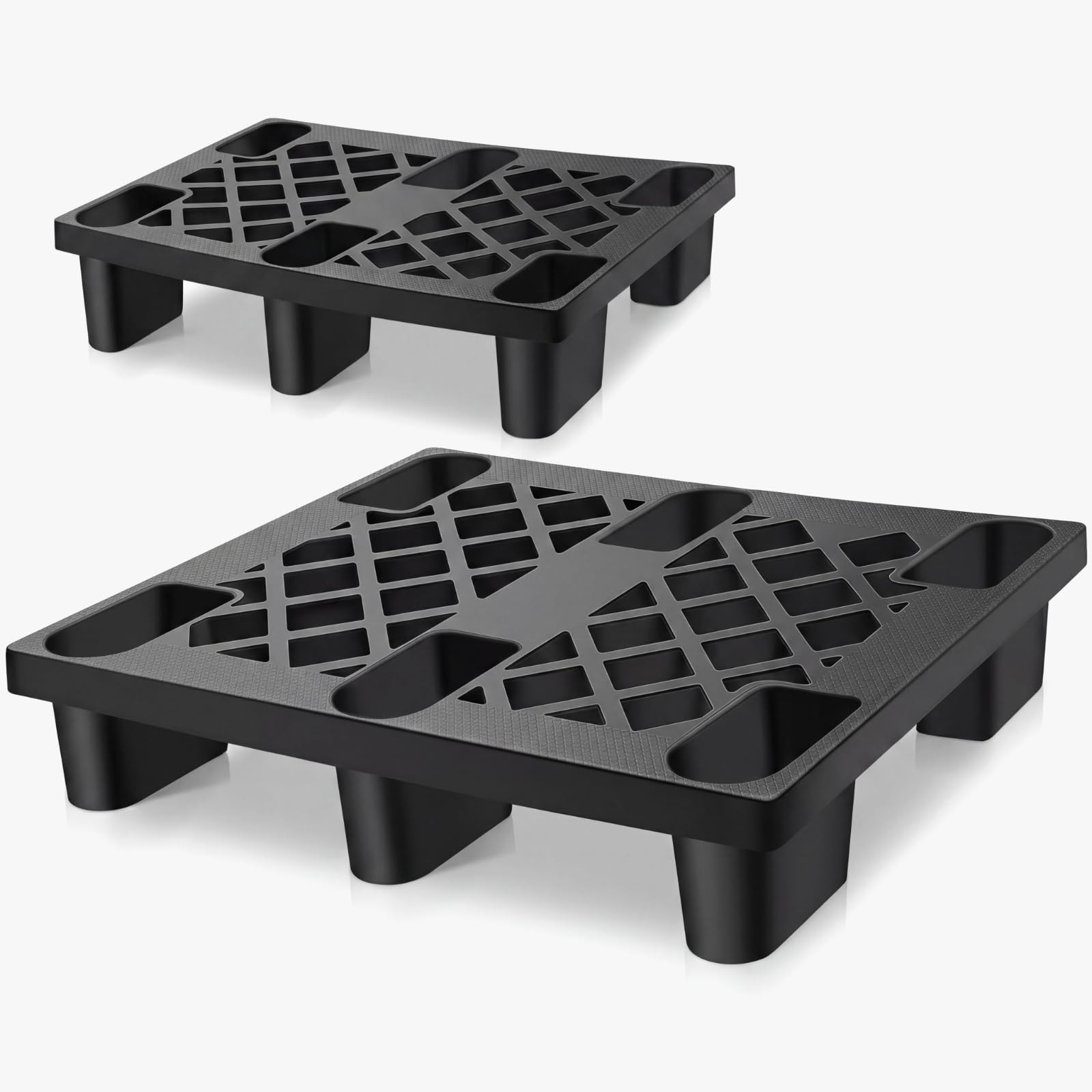 Glikceil 2 Pack 25 x 28.7 x 5.7 Inch Heavy Duty Plastic Pallets Waterproof Hd...