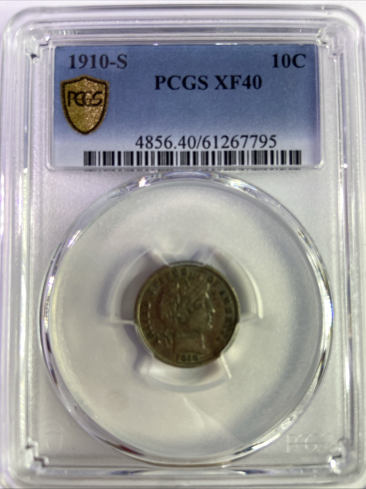 1910-S Barber Dime PCGS XF40