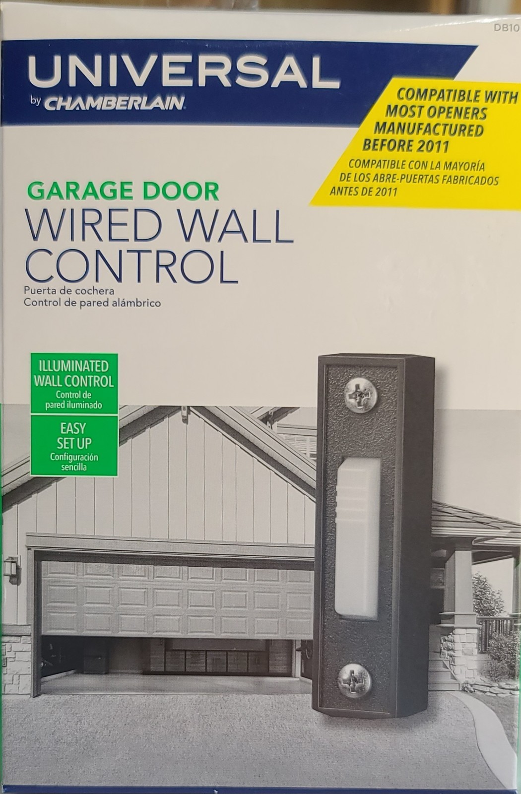 Universal by Chamberlain Garage Door Wired Wall Control Button illuminated